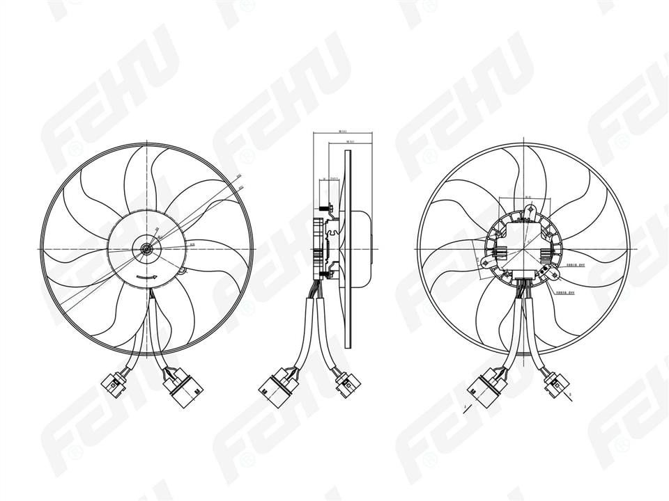 Fehu FFC1082 Вентилятор радіатора охолодження FFC1082: Купити в Україні - Добра ціна на EXIST.UA!