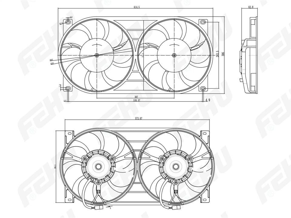 Fehu FFC1127H Вентилятор охолодження двигуна у зборі FFC1127H: Купити в Україні - Добра ціна на EXIST.UA!