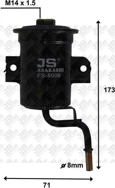 JS Asakashi FS8006 Фільтр палива FS8006: Купити в Україні - Добра ціна на EXIST.UA!