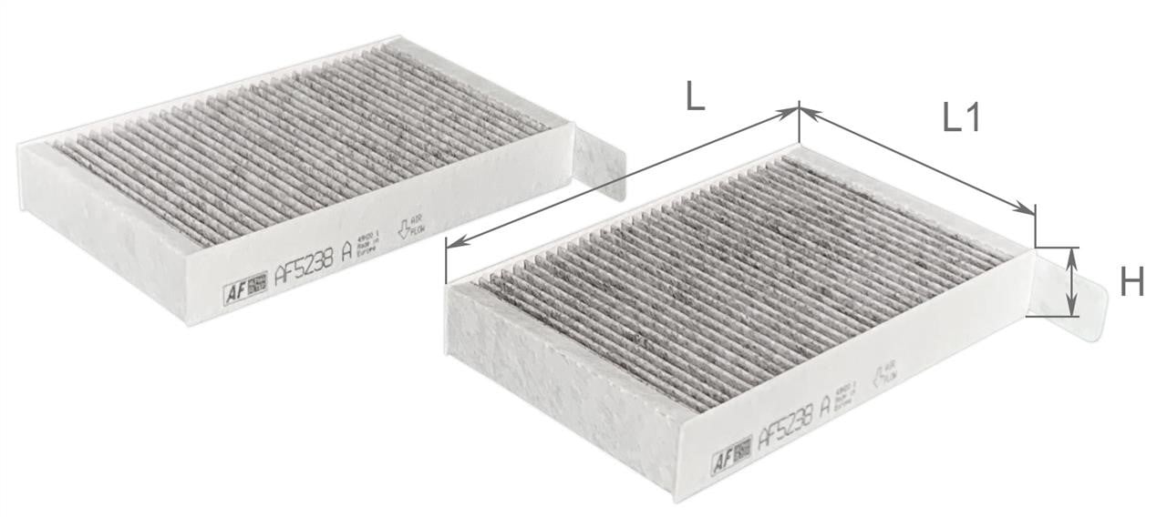 AF5238A Alpha Filter Фильтр салона с активированным углем