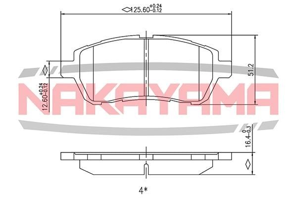 HP8478NY Nakayama Тормозные колодки дисковые, комплект