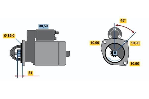 Стартер Bosch 0 001 368 021