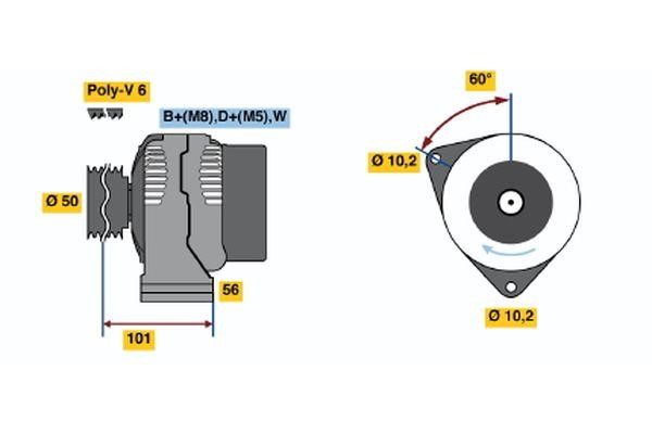Генератор Bosch 0 120 485 012
