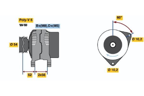 Bosch 0 123 110 008 Генератор 0123110008: Купить в Украине - Отличная цена на EXIST.UA! 0123110008 Bosch Генератор