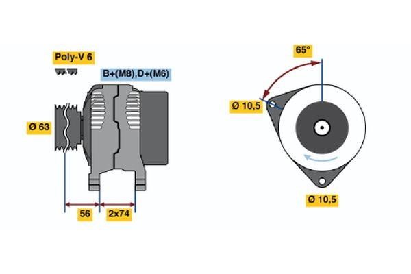 Генератор Bosch 0 123 310 006