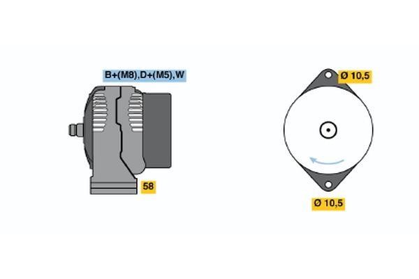 Bosch 0 123 315 506 Генератор 0123315506: Купить в Украине - Отличная цена на EXIST.UA! 0123315506 Bosch Генератор