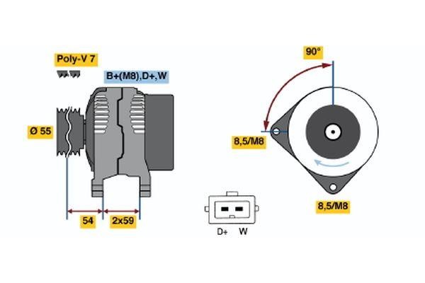 Bosch 0 123 310 003 Генератор 0123310003: Купить в Украине - Отличная цена на EXIST.UA! 0123310003 Bosch Генератор
