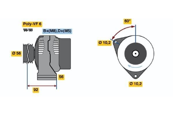 Bosch 0 123 320 047 Генератор 0123320047: Купить в Украине - Отличная цена на EXIST.UA! 0123320047 Bosch Генератор