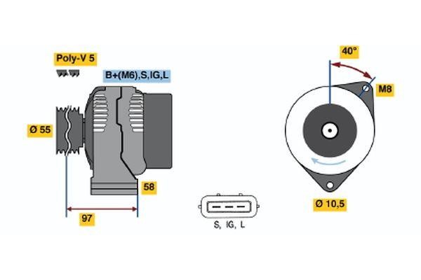 Bosch 0 123 325 003 Генератор 0123325003: Купити в Україні - Добра ціна на EXIST.UA!