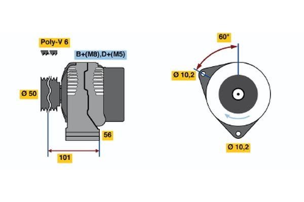 Bosch 0 123 510 051 Генератор 0123510051: Купить в Украине - Отличная цена на EXIST.UA! 0123510051 Bosch Генератор