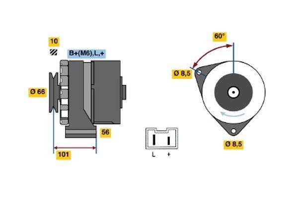 Bosch 0 986 031 831 Генератор 0986031831: Купити в Україні - Добра ціна на EXIST.UA!