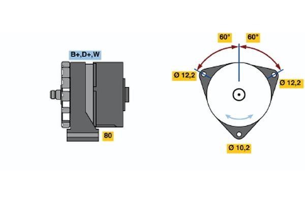 Bosch 0 986 033 570 Генератор 0986033570: Купити в Україні - Добра ціна на EXIST.UA!