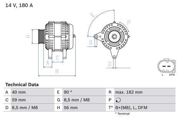 Генератор Bosch 0 986 045 340