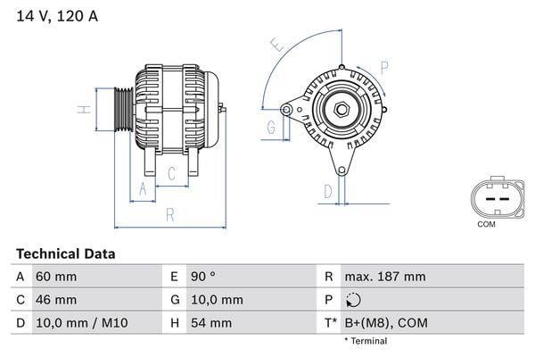 Купити Bosch 0 986 080 350 за низькою ціною в Україні!