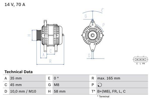 Bosch 0 986 083 780 Генератор 0986083780: Купити в Україні - Добра ціна на EXIST.UA!