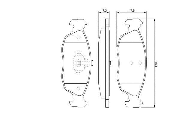 Bosch 0 986 424 452 Гальмівні колодки, комплект 0986424452: Купити в Україні - Добра ціна на EXIST.UA!