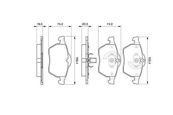 Bosch 0 986 424 676 Гальмівні колодки, комплект 0986424676: Приваблива ціна - Купити в Україні на EXIST.UA!