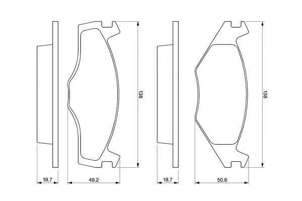 0986468870 Bosch Тормозные колодки дисковые, комплект