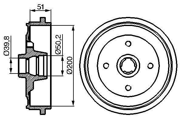 Bosch 0 986 477 053 Тормозной барабан задний 0986477053: Отличная цена - Купить в Украине на EXIST.UA! 0986477053 Bosch Тормозной барабан задний