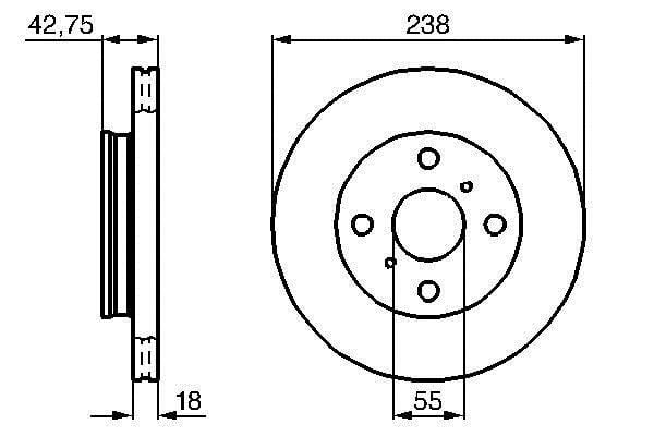 Bosch 0 986 478 438 Тормозной диск передний вентилируемый 0986478438: Отличная цена - Купить в Украине на EXIST.UA! 0986478438 Bosch Тормозной диск передний вентилируемый