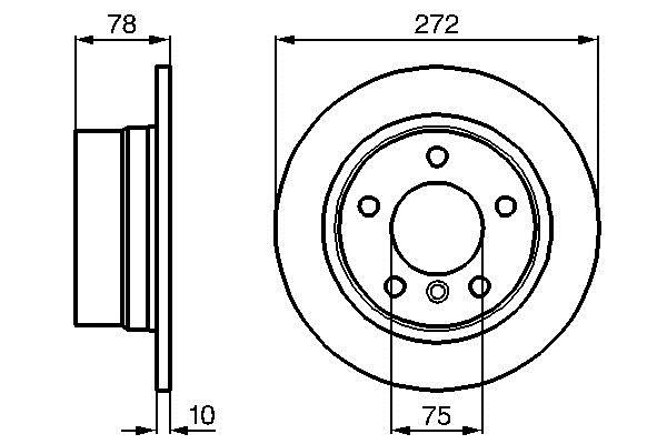 Bosch 0 986 478 641 Тормозной диск задний невентилируемый 0986478641: Отличная цена - Купить в Украине на EXIST.UA! 0986478641 Bosch Тормозной диск задний невентилируемый