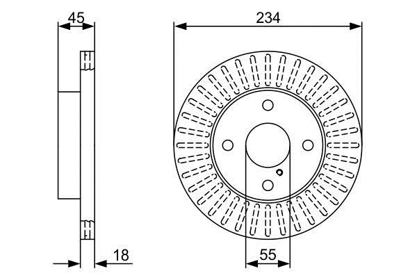Bosch 0 986 479 V65 Диск тормозной 0986479V65: Отличная цена - Купить в Украине на EXIST.UA! 0986479V65 Bosch Диск тормозной