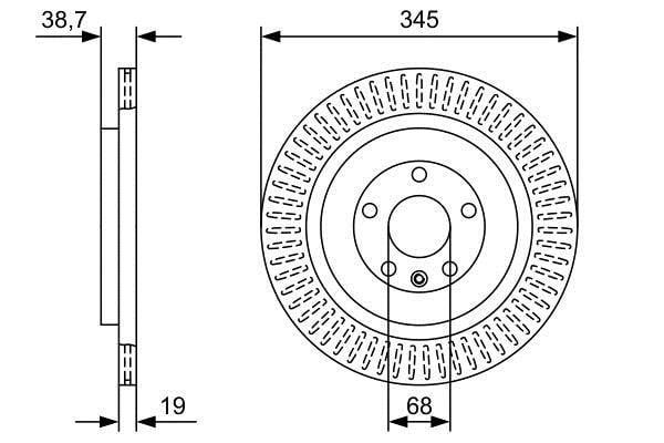 0986479W54 Bosch Диск тормозной