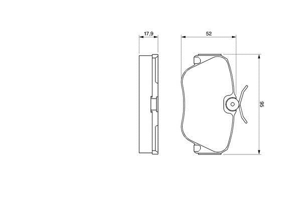 Колодки Mercedes 190 (Мерседес 190): 0986490550 Bosch Тормозные колодки дисковые, комплект