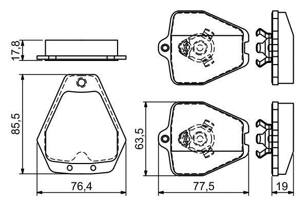 0986494215 Bosch Тормозные колодки дисковые, комплект