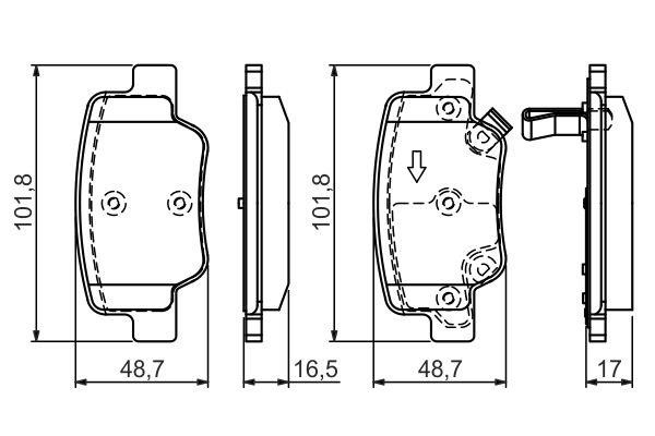 0986494404 Bosch Тормозные колодки дисковые, комплект