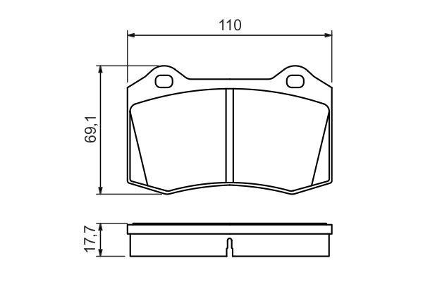 0986494486 Bosch Тормозные колодки дисковые, комплект