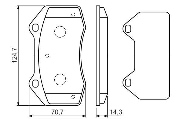 0986494551 Bosch Тормозные колодки дисковые, комплект