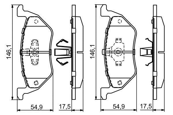 Колодки Mazda Tribute (Мазда Трібют): 0986494683 Bosch Гальмівні колодки, комплект