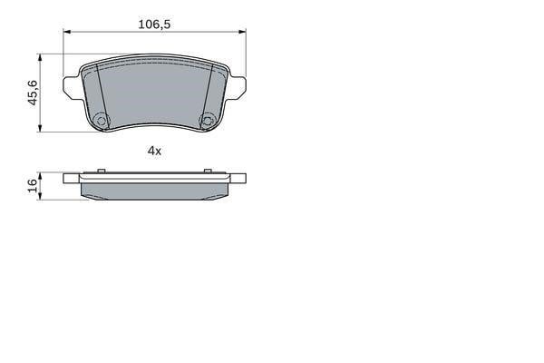 Тормозные колодки дисковые Renault Grand Scenic (Рено Гранд Сценик): 0986494978 Bosch Тормозные колодки дисковые, комплект