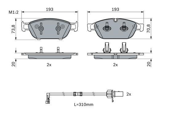 0986494986 Bosch Тормозные колодки дисковые, комплект