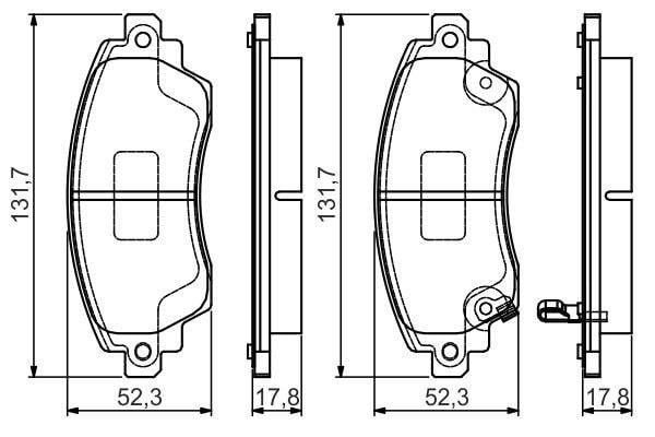0986495132 Bosch Тормозные колодки дисковые, комплект