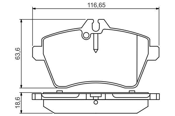 Комплект тормозных колодок Mercedes A-Class (Мерседес А-Класса): 0986495273 Bosch Тормозные колодки дисковые, комплект