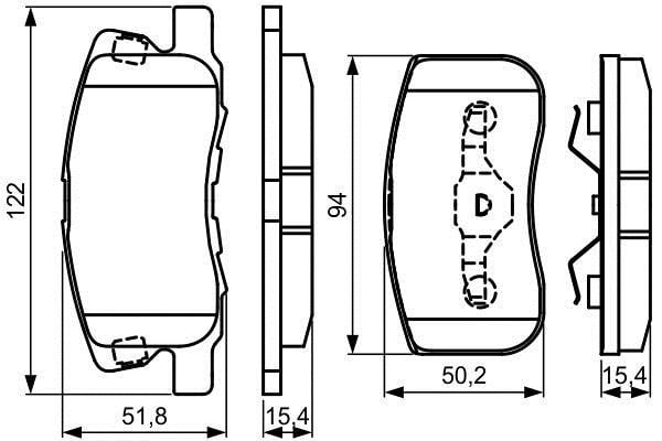 Комплект тормозных колодок Mitsubishi Colt (Митсубиси Кольт): 0986495313 Bosch Тормозные колодки дисковые, комплект