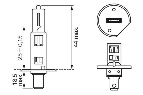 Bosch Лампа галогенная 12В H1 55Вт – цена 378 UAH