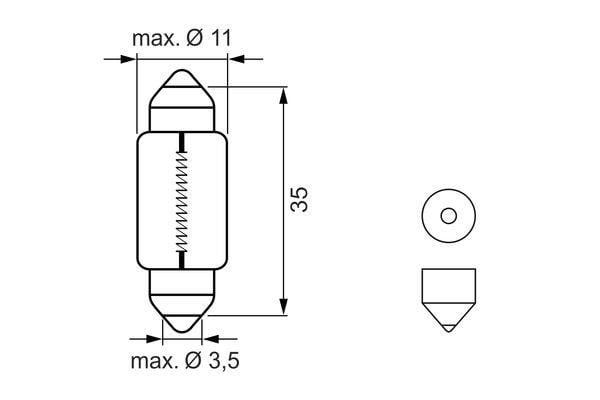 Bosch Лампа светодиодная Bosch Retrofit C5W 12V 6000K LED (2 шт.) – цена 438 UAH