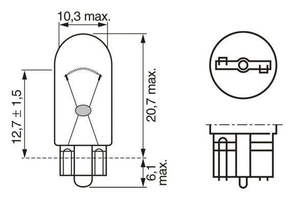 Bosch Лампа накаливания W5W 12V 5W – цена 165 UAH