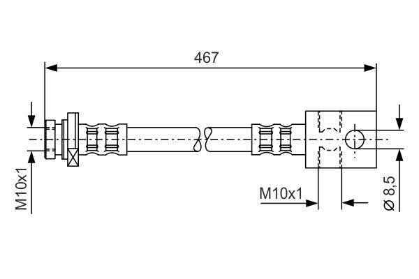 1987476903 Bosch Тормозной шланг