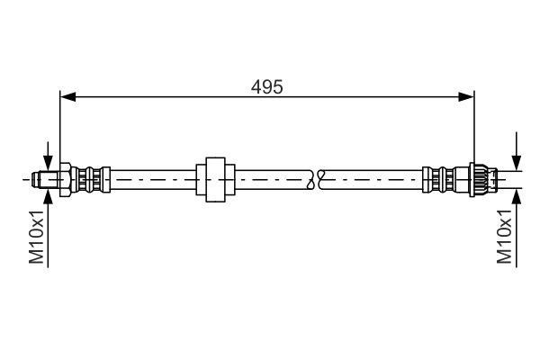 1987476953 Bosch Тормозной шланг