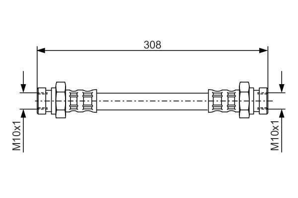 Bosch Тормозной шланг – цена 837 UAH