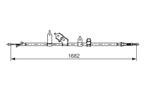 Bosch Трос ручника, правый – цена 1557 UAH