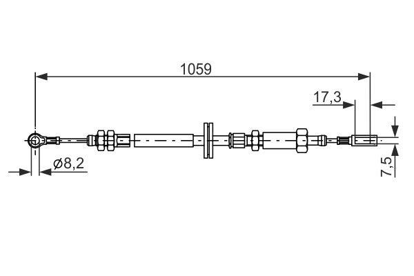Bosch Трос ручного гальма – ціна 1035 UAH