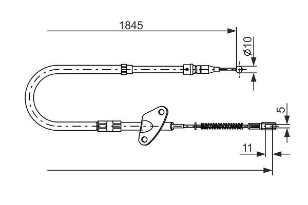 Bosch 1 987 477 119 Трос ручника, левый 1987477119: Отличная цена - Купить в Украине на EXIST.UA! 1987477119 Bosch Трос ручника, левый