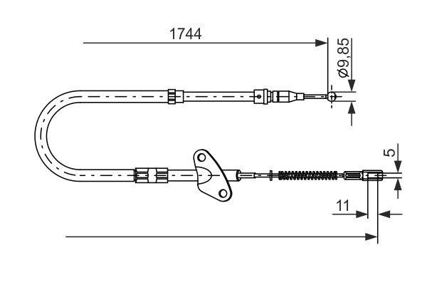 Bosch 1 987 477 121 Трос ручника, правый 1987477121: Отличная цена - Купить в Украине на EXIST.UA! 1987477121 Bosch Трос ручника, правый