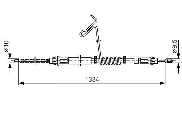 Bosch Трос ручника, правый – цена 867 UAH