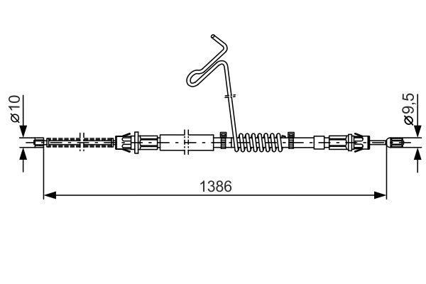 Bosch Трос ручника, правый – цена 861 UAH